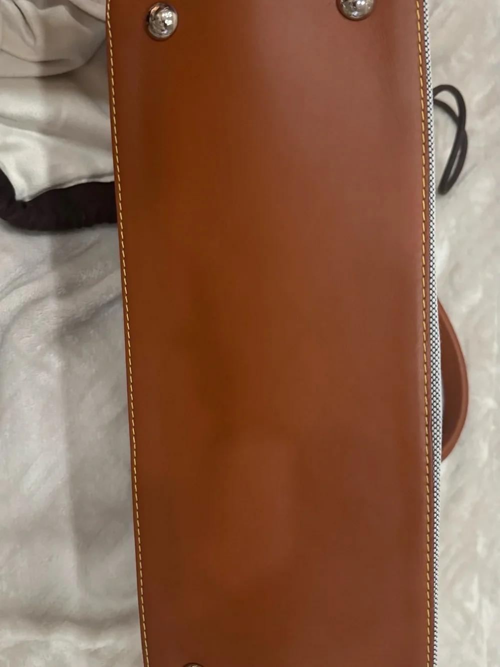 Louis Vuitton Capucines Gray Canvas with Brown Leather Top-Handle Satchel